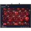 Decoris Set di 21 palline di Natale in vetro, 5-7 cm, opache, lucide e trasparenti, per albero di Natale - Palline in vetro diametro 7 cm assortite 21 pezzi per Natale, colore: rosso