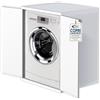 Sicignano Casalinghi Ingrosso Casalinghi Sicignano Mobile Coprilavatrice in Resina con 2 Ante, Protezione Universale per Interno ed Esterno, Mobiletto Lavanderia Resistente a Pioggia e UV, Grigio, 68.5x64x88h cm