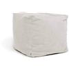 ARKETICOM Soft Cube Pouf Sacco Poggiapiedi Morbido Quadrato Sfoderabile Puff da Salotto 42x42 Bianco Crema
