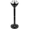 Sfeomi Posacenere a Colonna Classico in Metallo Posacenere con Piedistallo Alto Portacenere da Terra con Due Altezze di 61cm o 42cm Ideale per Balcone Terrazza (Nero)