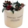 plplaaoo Candela per Aromaterapia,plplaaoo Candela Profumata, Candela Profumata Naturale, Candela di Fiori Secchi, Cera di Soia Fiore Secco Copertura in Vetro Stuoia di Legno Candela per Aromaterapia(Fine