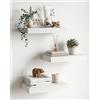 Amveya Scaffale da parete bianco, piccolo scaffale per pareti, 25 x 22 x 3 cm, adatto per uffici, soggiorno, camera da letto e cucina (3, bianco, 25 cm)