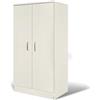 eacommerce Mobile Armadio Multiuso in Legno Scarpiera 2 Ante 6 Ripiani 55x36x108H cm (Bianco Nordico)