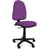 GALIZIA prjme GALIZIA PRIME SEDIA DA UFFICIO PER SCRIVANIA ERGONOMICA, ELEVAZIONE A GAS, CONTATTO PERMANENTE, GIA' MONTATI, BASE CON RUOTE, PRODOTTO IN ITALIA, CERTIFICATA (VIOLA)