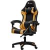 Warez Game GT Extreme - Sedia da ufficio, colore: Nero e oro