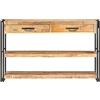 Lumanois Credenza 120x30x75 cm in Legno Massello di Mango Grezzo, Mobili,Armadietti e portaoggetti,Buffet e credenze, 25.6kg-321802