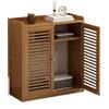 Generic Mobilettos Nascondi Router Materiale di Bambù Addensato Design Cavo Archiviazione Multipla Armadio per Router in Legno per La Decorazione Della Parete(Brown,59 * 25 * 67cm)
