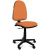 GALIZIA prjme GALIZIA PRIME SEDIA DA UFFICIO PER SCRIVANIA ERGONOMICA, ELEVAZIONE A GAS, CONTATTO PERMANENTE, GIA' MONTATI, BASE CON RUOTE, PRODOTTO IN ITALIA, CERTIFICATA (ARANCIO)