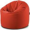 CAB PUFF SACCO XXL POLTRONA ECOPELLE ROSSO MIS.95XH.130 CM INTERNO IN POLISTIROLO MORBIDO E SFODERABILE CON LAMPO DISPONIBILE IN 10 COLORI