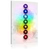Pixxprint Chakra elemente di energia Stampa su Tela 80x60 cm Artistica murale