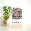 printa.me Plexiglass Personalizzato Spotify con Foto e Testo a Tua Scelta Base in Legno | Spotify Glass Personalizzato Regalo San Valentino | Targa Spotify Senza Illuminazione