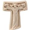 Holyart Croce San Francesco Tau Val Gardena Acero Naturale, 12 cm (4.73 INC.)