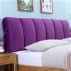 DEVINK Cuscini Testiera Letto Matrimoniale Imbottita, Copri Testiera Rimovibile E Lavabile, Addensato Cuscini Grandi Per Testata Letto Anti-Collisione Legno/Ferro/Pelle Copertura(160x60cm,Purple)