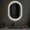 CLP Specchio da Bagno Karishma 70x50 cm, Specchio da Bagno antiappannamento, Specchio da Parete Illuminazione LED, con e Senza Bluetooth, Contenuto del Set:Senza Bluetooth