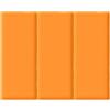 MUMUXIAO 3 pannelli imbottiti da parete per bambini, 3D, anti-collisione, 20 x 50 cm, adesivi da parete, per testiera, protezione per la cameretta dei bambini (arancione)