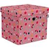 Disney Classic, Minnie, Contenitore pieghevole a forma di scatola quadrata con coperchio, poggiapiedi, portata fino a 30 kg, rosa