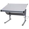 Mendler Scrivania banco Scuola con sottobanco Oxford multiregolabile Disegno 68x118x62-92cm - Grigio