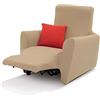 BIANCHERIAWEB SONNI CALDI E PROFONDI CON BIANCHERIAWEB Copripoltrona Reclinabile Easy Long Sofa Cover in Tinta Unita Poltrona Sabbie 105