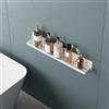 Mai & Mai Mensola da Parete Multifunzionale Senza Foratura, Mensola Magnetica per Doccia in Acciaio al Carbonio con Strato Antiruggine per Bagno e Cucina, Bianco, 60cm, Reglo-01