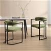 chairus Set di 2 Sedie da Pranzo in Velluto Sedie da Cucina Moderne, Verde