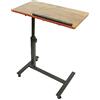LANTUS Scrivania Tavolo da Lavoro Porta Pc Computer Altezza Regolabile Tavolino Letto Divano con Piano e Ripiano Inferiore in Legno MDF Struttura Metallo Design Moderno,60*34,5*58/90 cm - Giallo Ciliegia