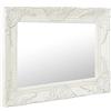 Generico Specchio da Parete Stile Barocco 50x40 cm Bianco,Bianco,3.7kg,320308