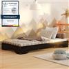 smartwood Lettino Montessori 80x160 cm con Rete, Legno, Nero, TILA 7