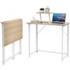 HAMHAIGO Tavolo da scrivania pieghevole 80 x 45 x 74 cm Tavolo da computer beige Scrivania per la casa Scrivania Tavolino pieghevole con tavolo di sostegno