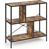 Vicco Divisorio per ambienti Fyrk, Legno antico, 80 x 79 cm, utilizzabile come divisorio con struttura in metallo e ripiani aperti