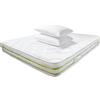 MUUN Materasso Matrimoniale 160x190 Memory Foam, Tecnologia AloeFeel, Alto 20 cm, 2 Cuscini Inclusi, Materasso 160x190 Aloe Vera, Antiacaro Anallergico, OEKO-TEX, Arrotolato Sottovuoto, Garantito 20 Anni