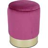 SOLO MOBILI Pouf Contenitore Rotondo Glamour Fucsia