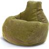 Green Bean© Beanbag con schienale 80x80x90cm - Sedia da gioco con imbottitura 230L in tessuto a coste - Cuscino da pavimento Bean Bag Lounge Chair Relax Poltrona Gamer Gaming Chair Verde