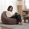 LiveDeco - Pouf a Pera in Velluto a Coste Marrone, Interno per Soggiorno, Camera da letto, con Fodera Rimovibile - BiG52