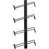 Generic Porta Bottiglie di Vino da Parete Verticale Inclinato, Portabottiglie da Parete Moderno Espositore, Possono Essere Combinati e Miscelati Liberamente(Black,4 bottles)
