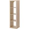 IKEA KALLAX Scaffalatura Bianco Effetto rovere tinto bianco (77x39x77 cm) 4 ripiano