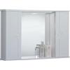 LIBEROSHOPPING.eu - LA TUA CASA IN UN CLICK Specchiera Mobile Contenitore da Bagno PLUTONE Bianco Lucido con 2 Ante e Luce LED (Senza Specchio)