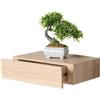 MA MAISON Mensola a Parete con Cassetto Integrato - in Legno, Comodino Sospeso, Design Moderno, Versatile, Salvaspazio, Adatto per Soggiorno, Ingresso, Camera da letto, Portata 5Kg - 40X24X10h CM