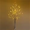 LIFEZEAL Albero di Natale con Luci Incorporate, 120 cm, con Rami di Betulla, Luci LED Calde e Bianche, Christmas Tree, Decorazione Natale Artificiali