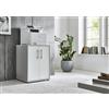BMG Möbel Armadio per stampante Office Edition con 2 ante, 2 ripiani, altezza 74 cm (grigio chiaro/bianco opaco)
