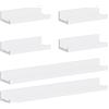 WOLTU Set di 6 Mensola da Muro, Mensola Sospesa, Scaffale da Parete in MDF per Soggiorno, Cucina, Camera da Letto, Ufficio, Bianco, RG9491ws-2
