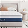 Vesgantti Materasso una Piazza e Mezza, 120x190 Alto 25 cm, Materasso a molle ibride con memory foam traspirante e molleggio rigido avvolto singolarmente
