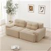 NuvlaGu Boneless Divano Modulare a 2 Posti in Cord, Cloud Couch con Seduta Profonda, Adatto ai Peli di Animali, Antiscivolo, Combinabile Liberamente, Divano Moderno per Soggiorno e Camera da Letto