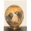 Arte-Decoration UOVA DI STRUZZO DECORATE con Yellow giraffe with eagles and ethnic top