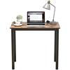 sogesfurniture Scrivania compatta per Computer PC Tavolo da Studio in Acciaio Legno, 80x40cm Ufficio Postazioni di Lavoro Tavolo da Pranzo per casa e Ufficio, Studio e Scrittura,BHEU-AC3FB-8040