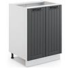 Vicco Mobiletto base cucina Fame-Line, Antracite rustico, 60 cm senza piano di lavoro, per la combinazione con altri moduli della serie Fame-Line