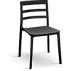 PAZZO DESIGN Sedia Luca, Set Da 4, Nere, Sedie Polipropilene, Sedia Cucina, Sedie Sala Da Pranzo, Sedie Giardino, Impilabili - id_1964