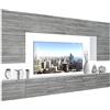 B BELINI GROUP BELINI parete attrezzata NEX 2 con LED, legno, glamour | Completo set soggiorno moderna parete attrezzata mobile TV