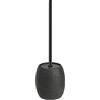 Inbagno Portascopino WC da appoggio, in Ceramica Nera con Effetto Glitter, Include scopino ergonomico