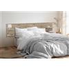 DHOME Testiera con Mensole in Legno Riciclato DM Appesa a Parete Stile Pallet Orizzontale Letto Vintage Nordico Supporti inclusi (Quercia, 270cm)