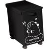 SZLIFE Carrello Portaoggetti Sotto Scrivania Pieghevole, Contenitore Con Coperchio E Ruote Girevoli a 360°, Scatola Porta Giochi Bambini in Tessuto Oxford per File, Libri, Forniture, Black Capybara L